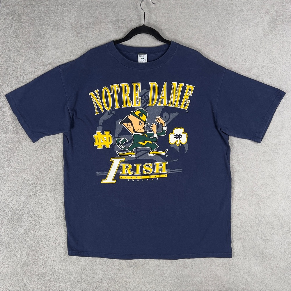 Notre Dame Fighting Irish Vintage T-Shirt Men's XL Galt Sand Single Stitch USA‎
